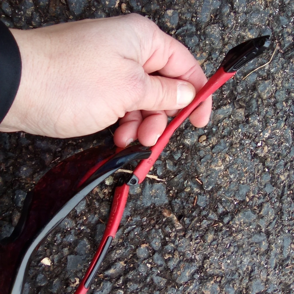 Sporty Red and Black Sunglasses